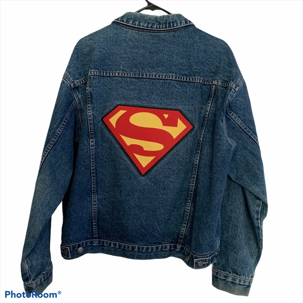 Vintage Warner Brothers Denim Superman jacket L